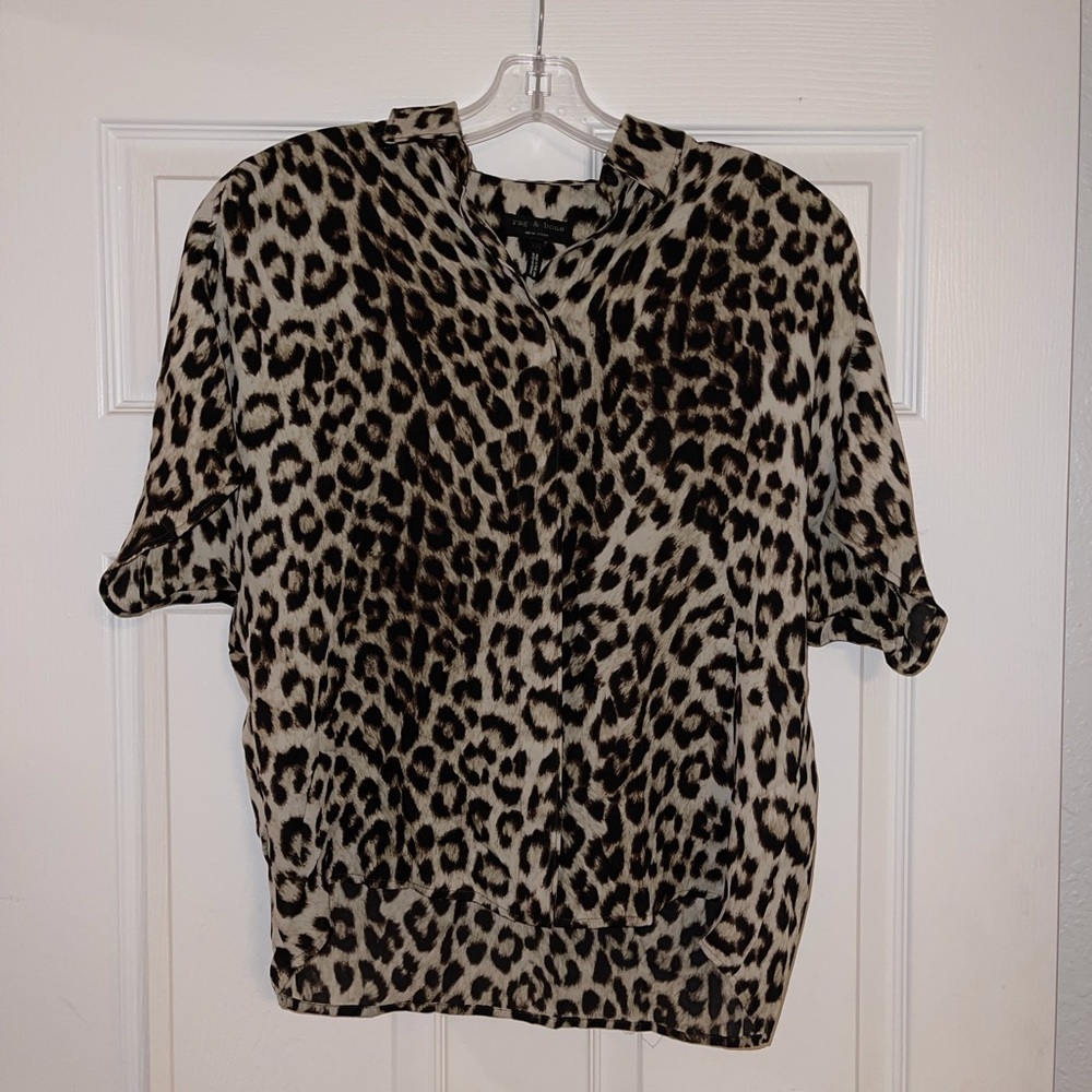 New Rag & Bone Leopard Print Blouse - image 1